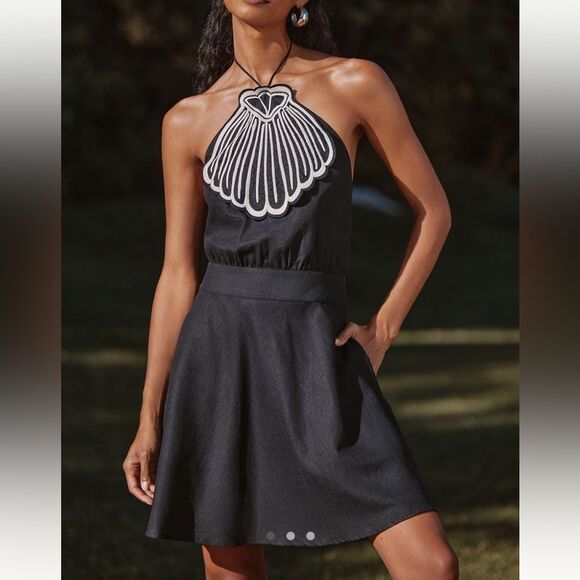 Farm Rio x Anthropologie Linen Blend Cover-up Dress - Picture 1 of 3